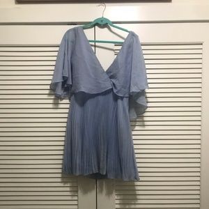 ASOS light blue pleated dress